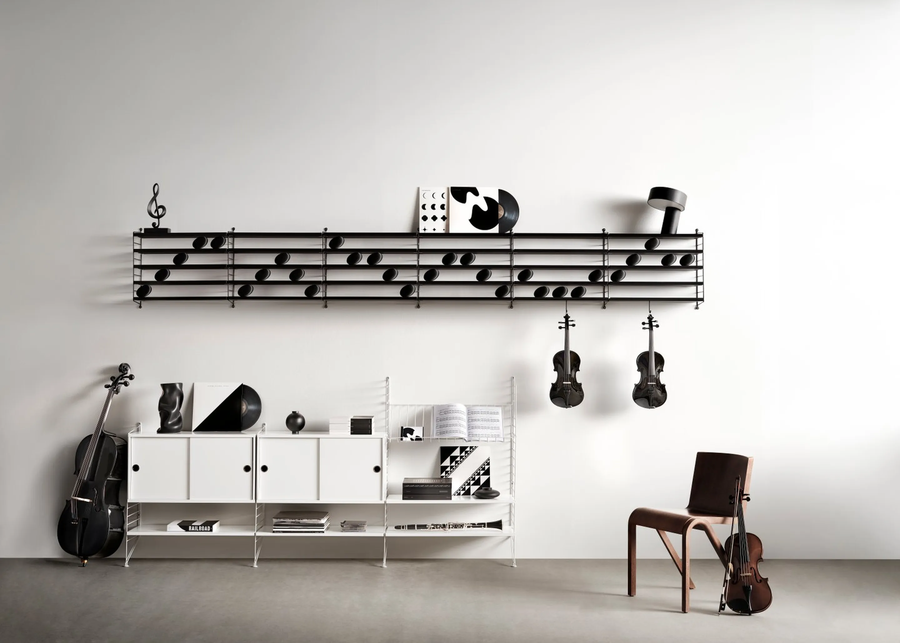 Stanfurny wall system with musical theme
